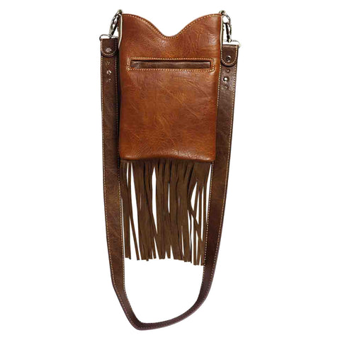 Western Cut-Out Concho Fringe Mini Crossbody Bag