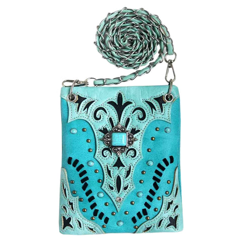 Western Concho Studded Mini Crossbody Bag