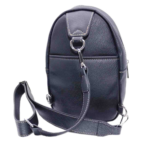 Skull Rose Embroidery Studded Sling Bag