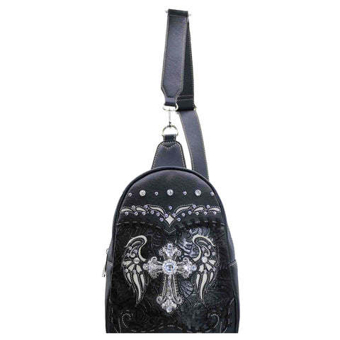 Spiritual Cross Wing Tooling Sling Bag