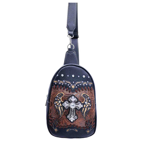 Spiritual Cross Wing Tooling Sling Bag