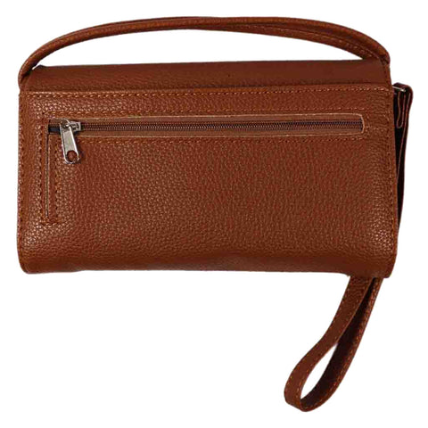 Western Concho Studded Trifold Clutch Crossbody Wallet