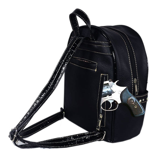 Rhinestone Skull Rose Embroidery Western Cowgirl Backpack