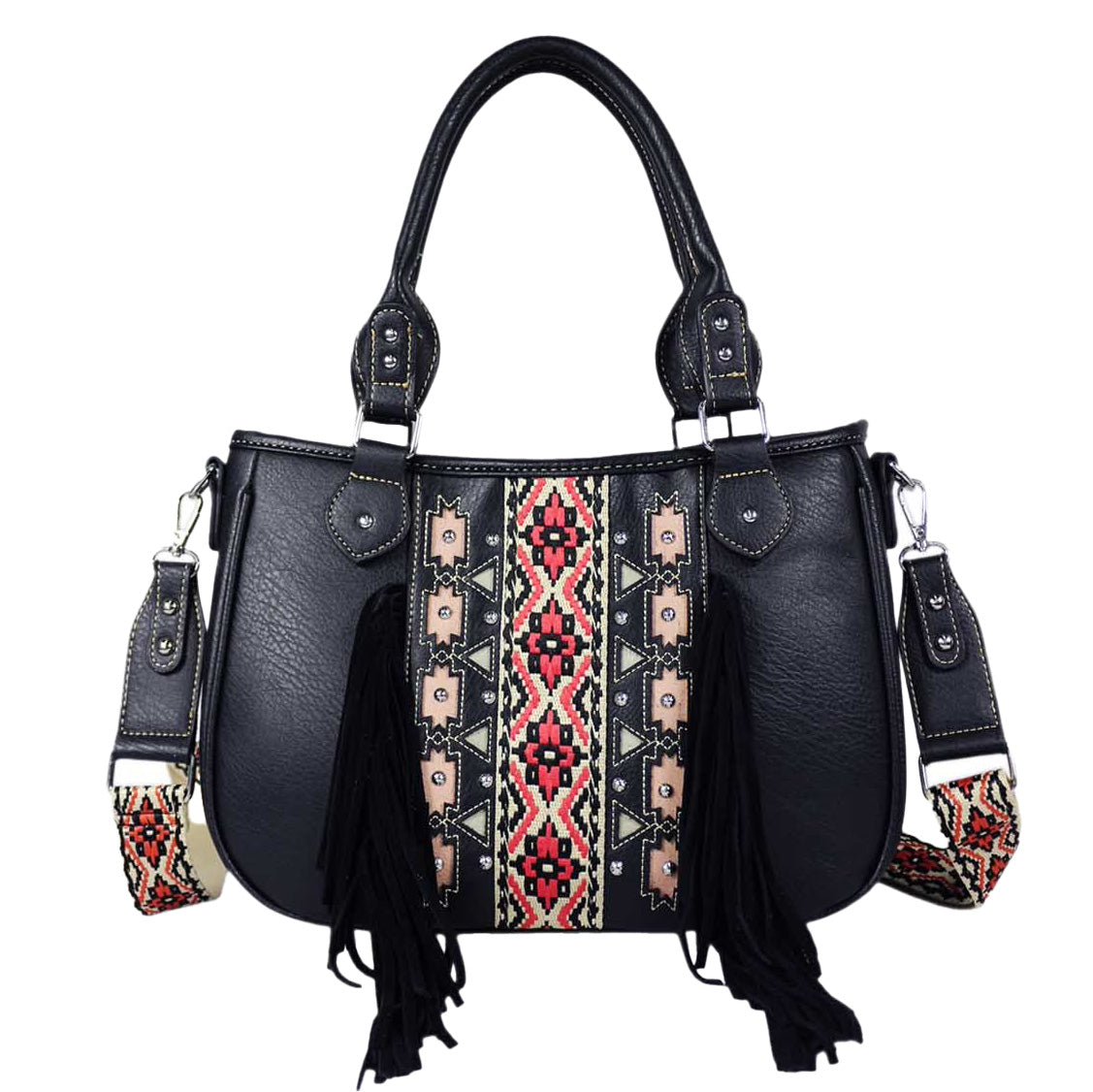 Embroidered Aztec Shoulder Crossbody Bag