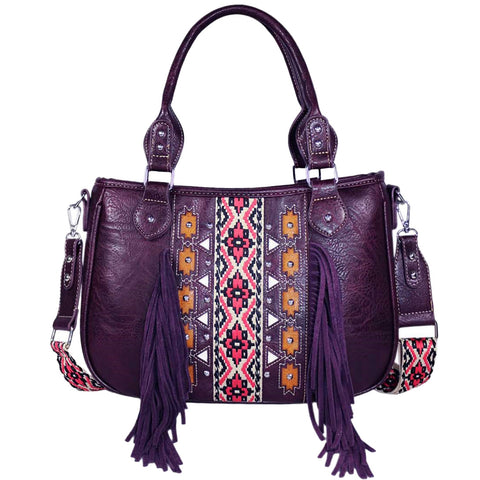Embroidered Aztec Shoulder Crossbody Bag