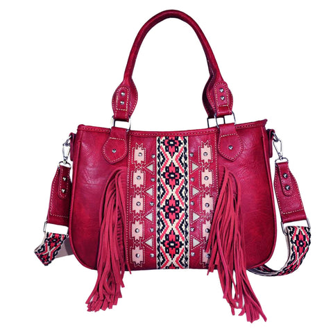 Embroidered Aztec Shoulder Crossbody Bag