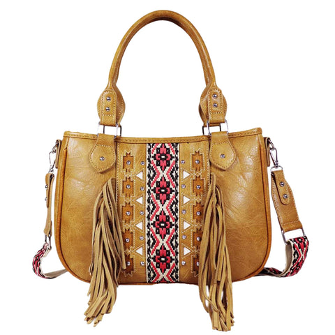Embroidered Aztec Shoulder Crossbody Bag