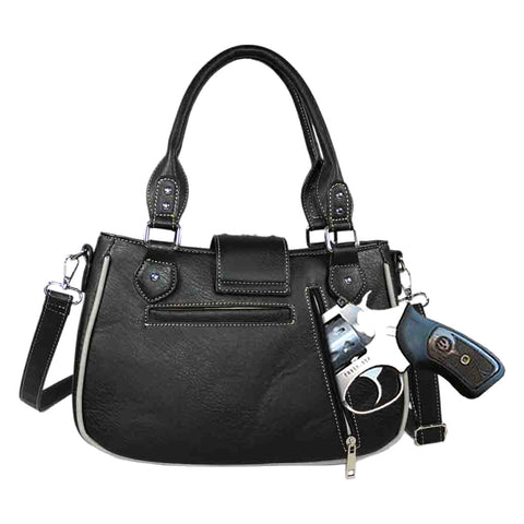 Turquoise Stone Concho Zig Zag Shoulder Crossbody Bag