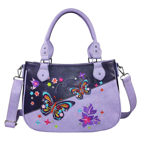 Embroidered Butterfly Shoulder Crossbody Bag
