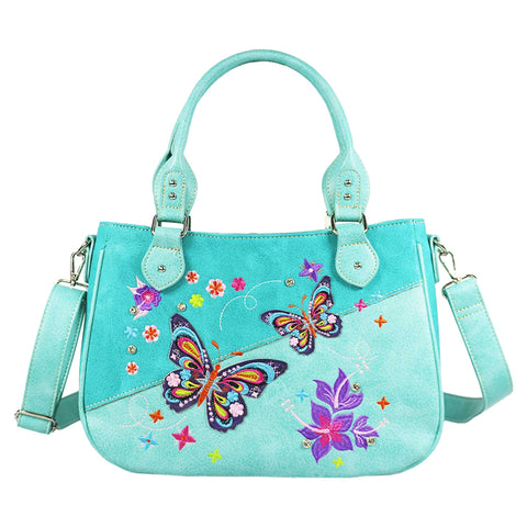 Embroidered Butterfly Shoulder Crossbody Bag