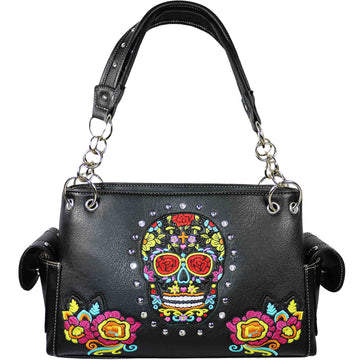 Embroidery Sugar Skull Shoulder Bag