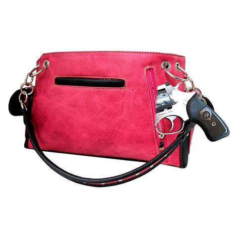 Western Sugar Skull Floral Embroidery Shoulder Bag