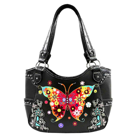 Butterfly Embroidery Shoulder Bag