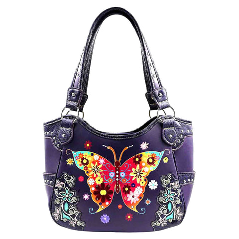 Butterfly Embroidery Shoulder Bag