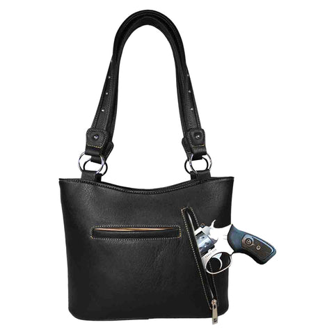 Western Sugar Skull Embroidery Tote Shoulder Bag