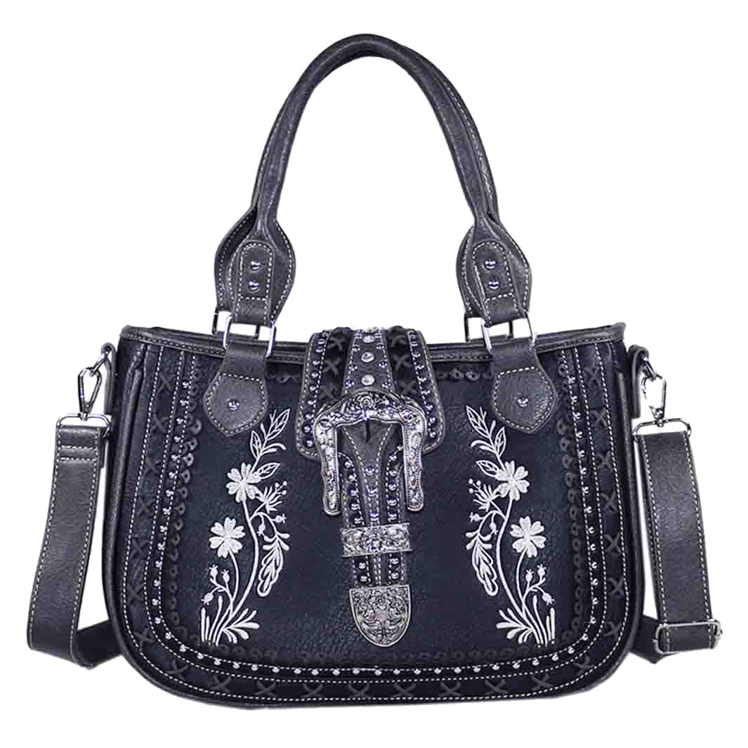 Western Buckle Embroidered Shoulder Crossbody Bag