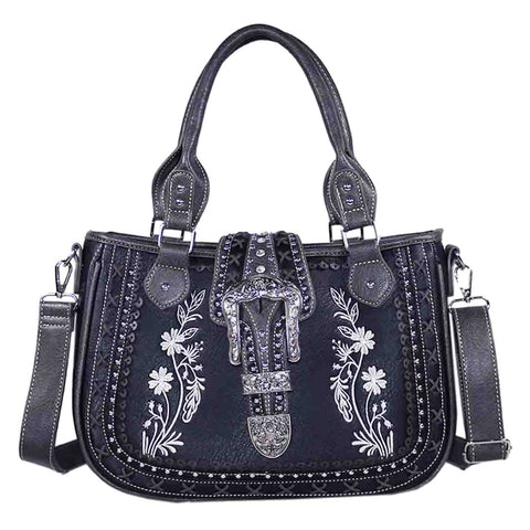 Western Buckle Embroidered Shoulder Crossbody Bag