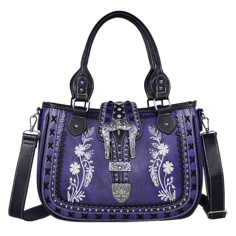 Western Buckle Embroidered Shoulder Crossbody Bag