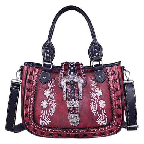 Western Buckle Embroidered Shoulder Crossbody Bag
