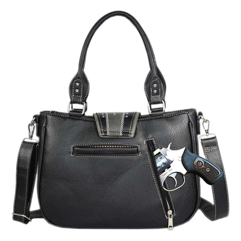 Rhinestone Buckle Floral Studded Shoulder Crossbody Bag