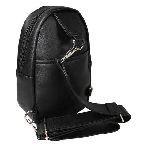 Skull Wing Rhinestone Studded Sling Bag