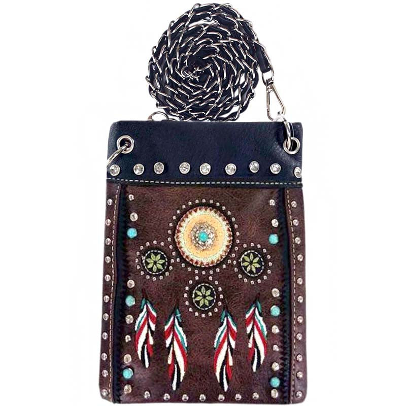 Dream Catcher Western Embroidery Mini Crossbody Bag