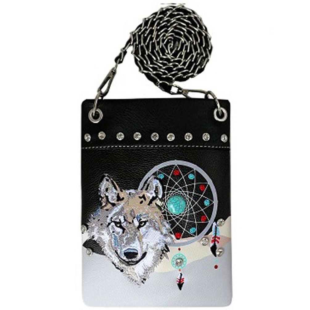 Western Woolf Dream Catcher Embroidery Mini Crossbody Bag