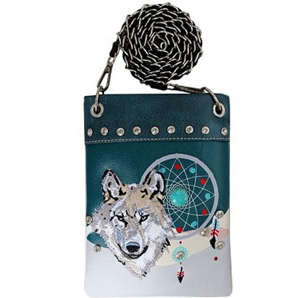 Western Woolf Dream Catcher Embroidery Mini Crossbody Bag
