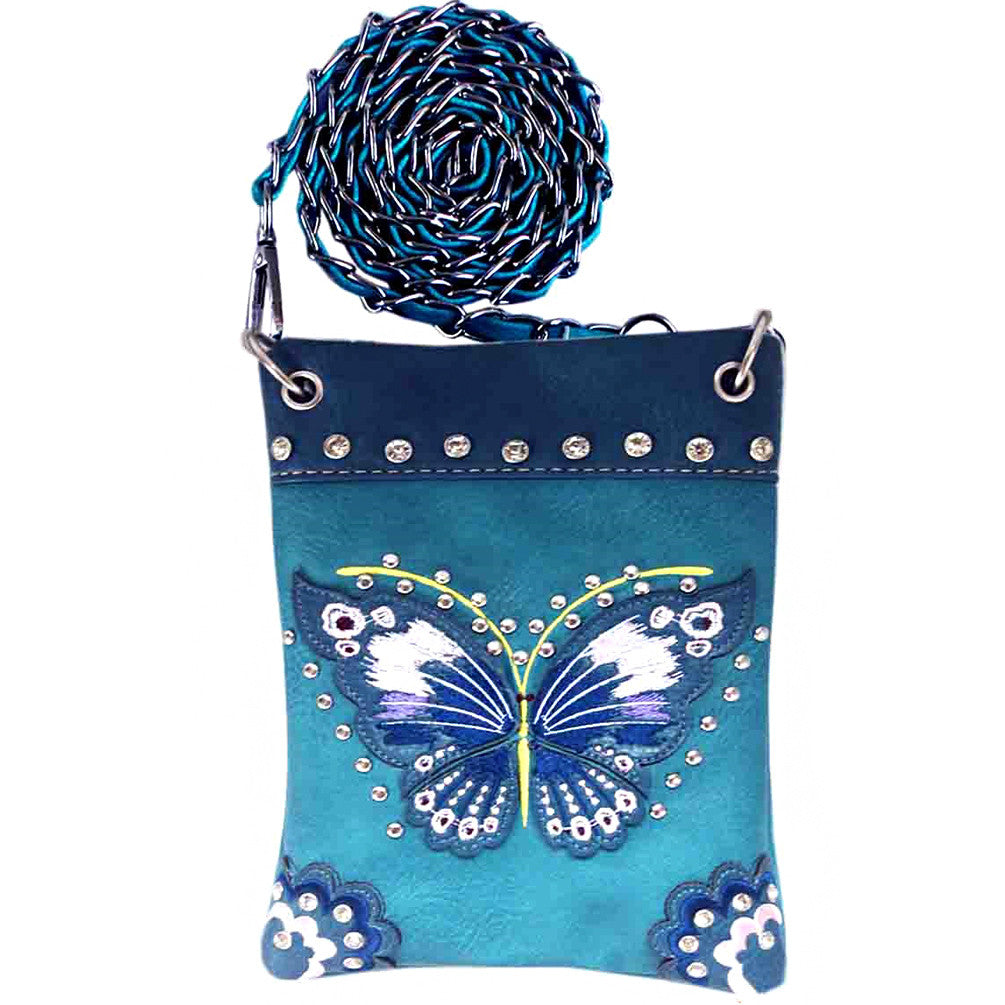 Butterfly Embroidery Embroidery Mini Crossbody Bag