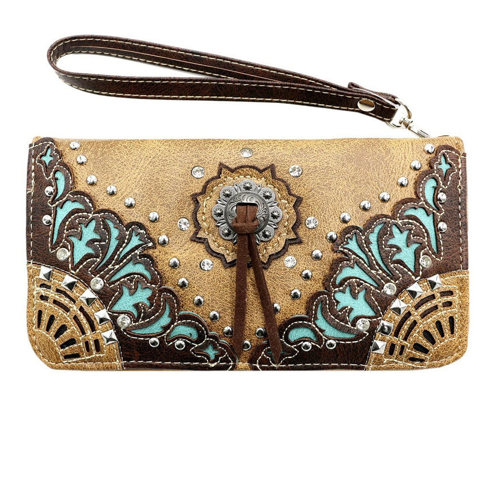 Copy of Multi Functional Western Concho Embroidery Wallet