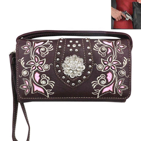 Zelris Tribal Native Dream Catcher Crossbody Wallet - Embroidered Feather & Concho Design, Fold Wallet With Strap