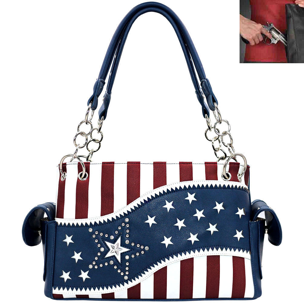 Concealed Carry U.S.Flag Shoulder Bag