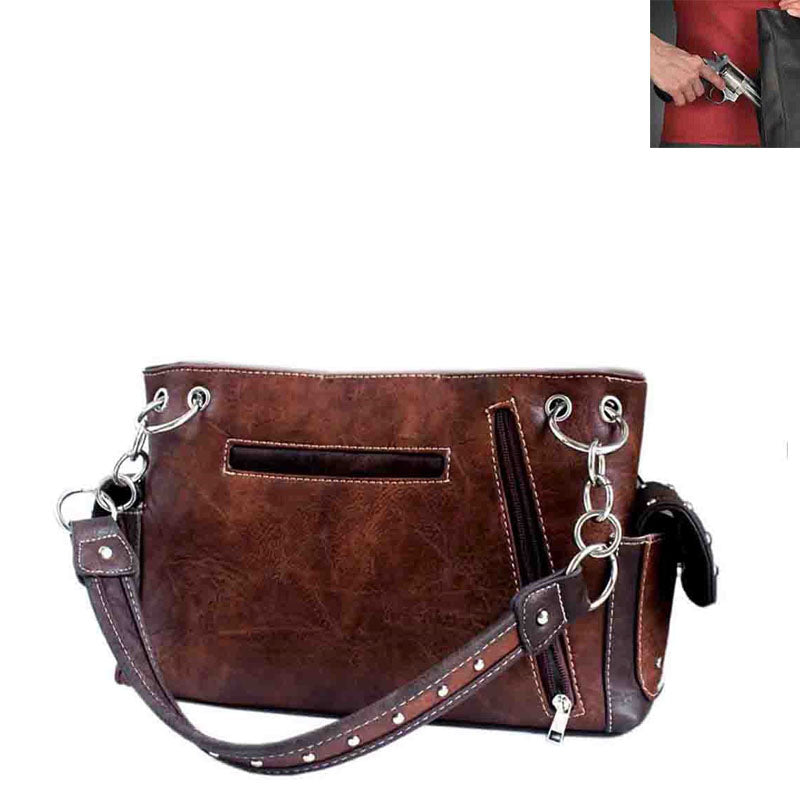 Concealed Carry Horse Concho Floral Western Shoulder Bag