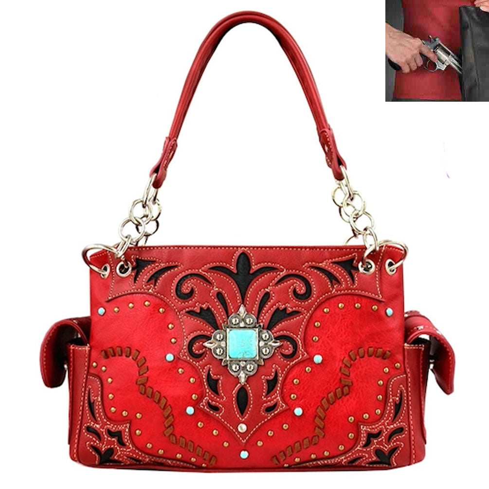Concealed Carry Dream Catcher Western Embroidery Shoulder Bag