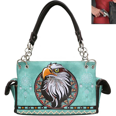 Concealed Carry Eagle Embroidery Shoulder Bag