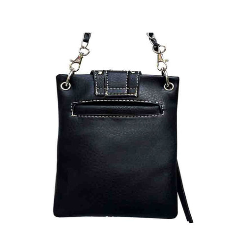 Western Buckle Fringe Studded Mini Crossbody Bag