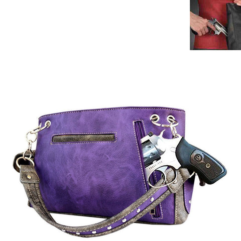 Concealed Carry Horse Embroidery Western Shoulder Bag